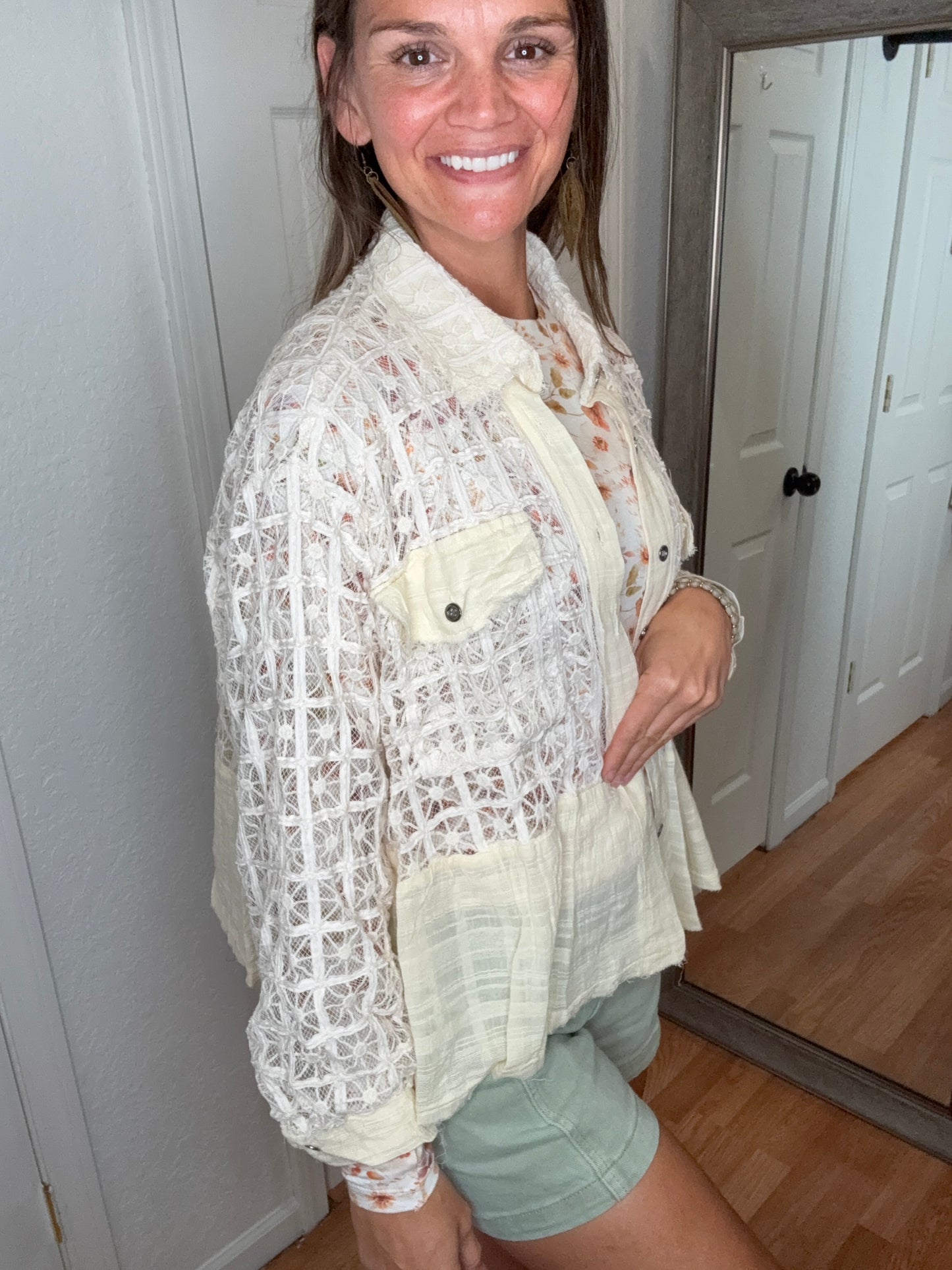 CALISSA BUTTON DOWN LONG SLEEVE TOP - POL