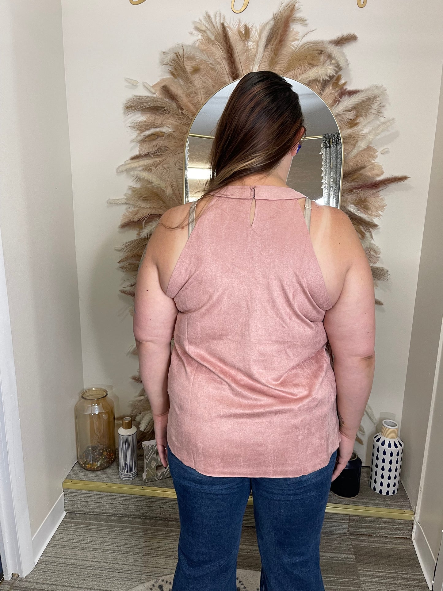 Frida Fringe Tank Mauve