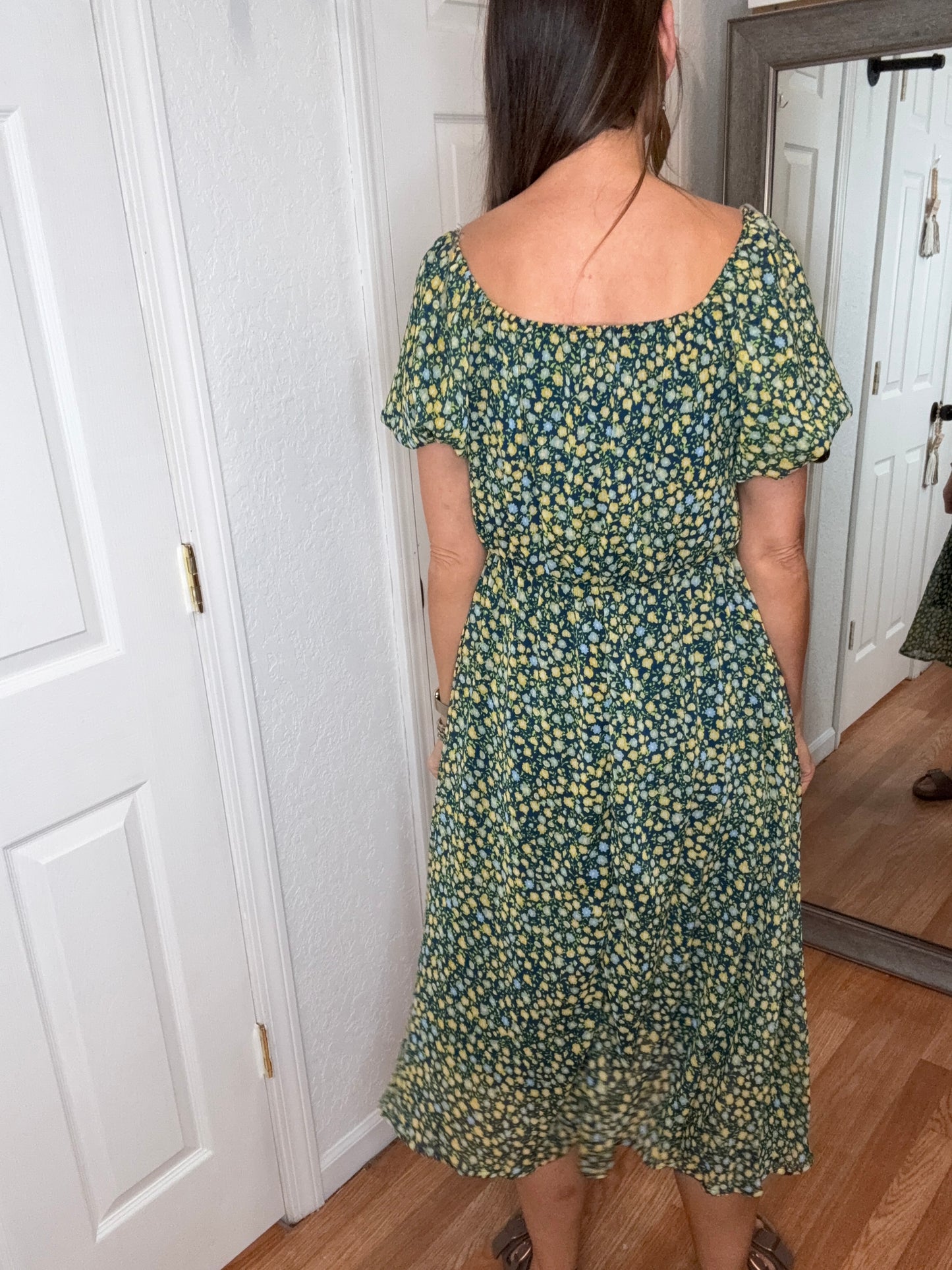 MARIETTA CHIFFON MIDI DRESS - HAPTICS