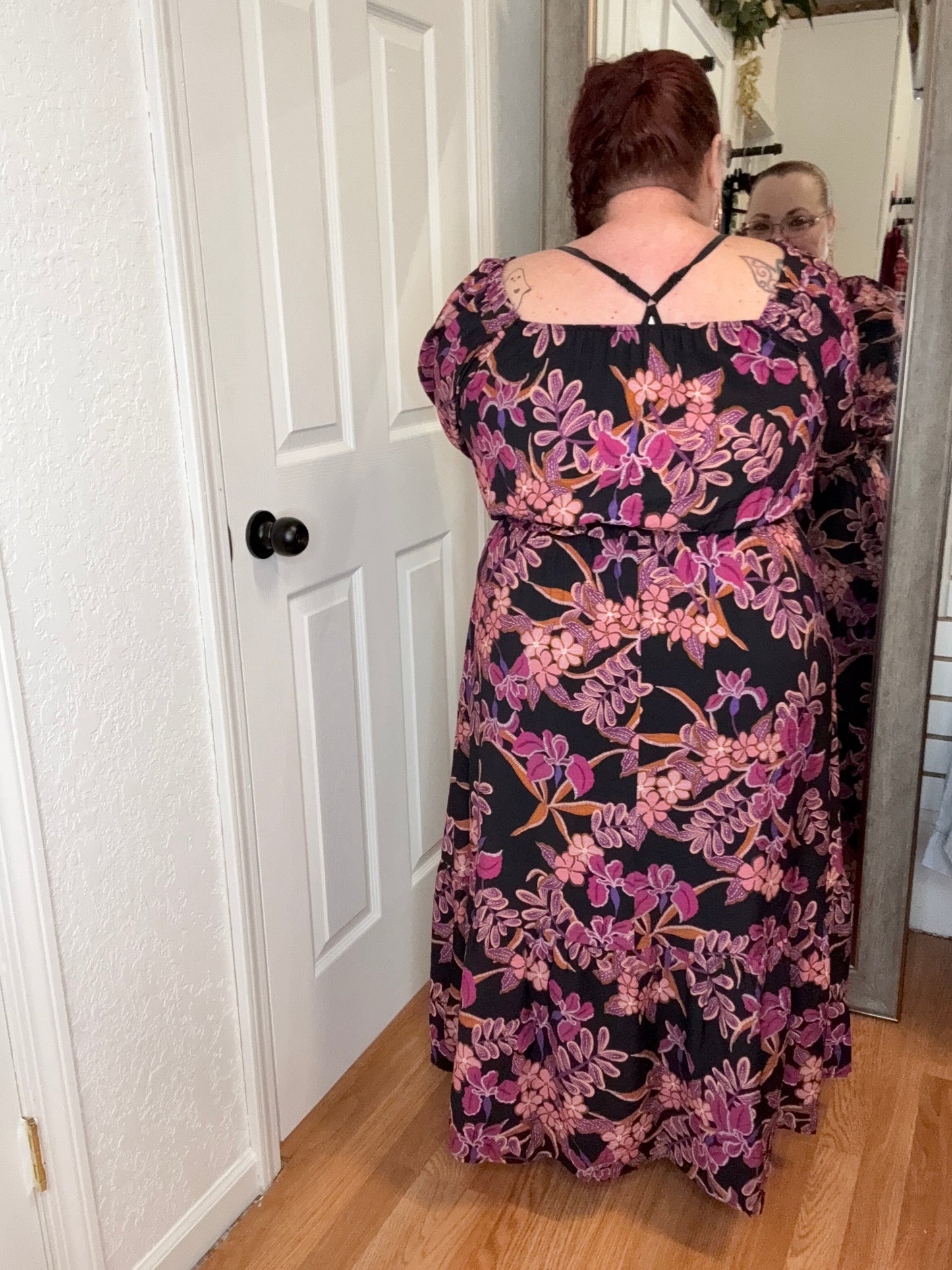 KARI FLORAL MIDI DRESS - ODDI