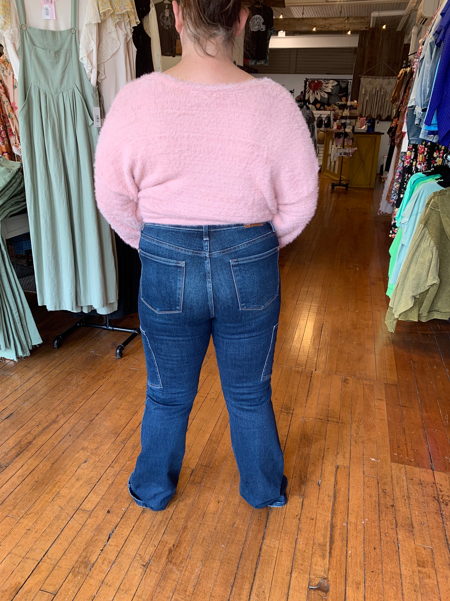 JUDY BLUE - Bootcut Cargo Denim