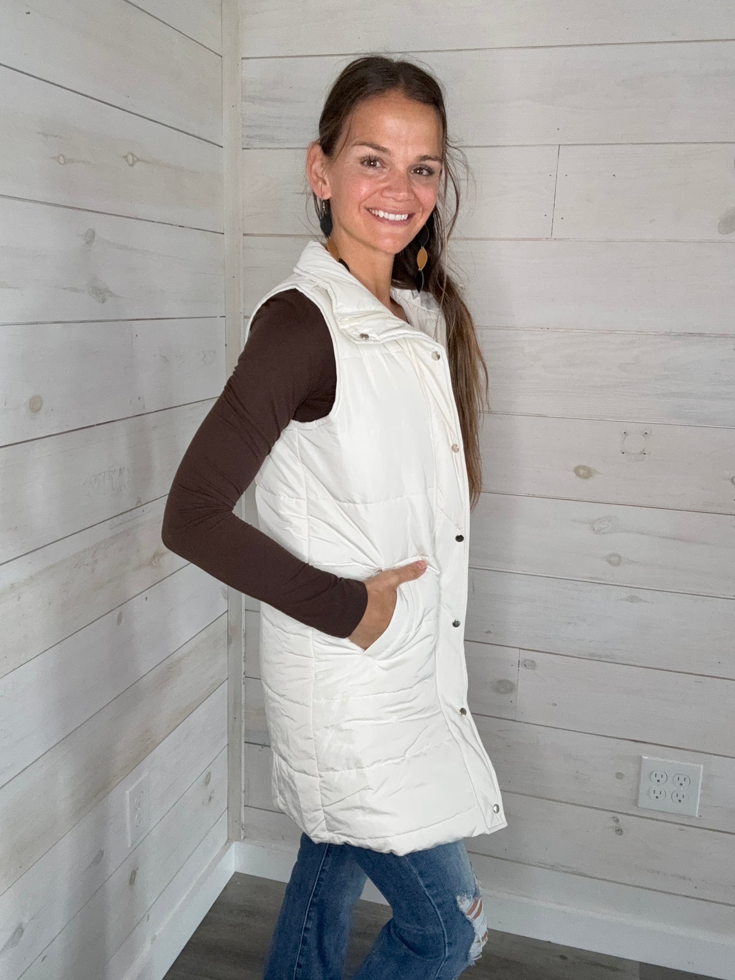 HARLOW VEST CREAM - MICHELLE MAE