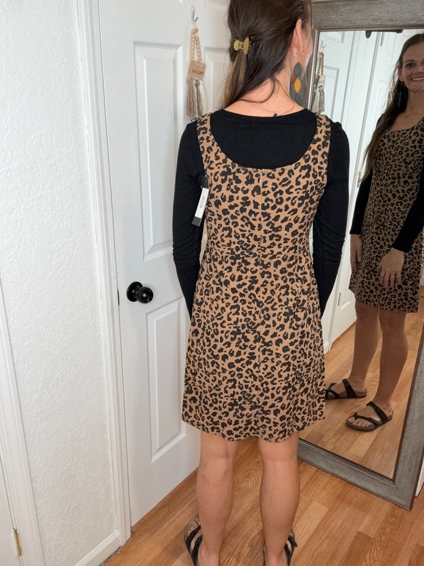HARPER LEOPARD JUMPER DRESS - MIKAROSE