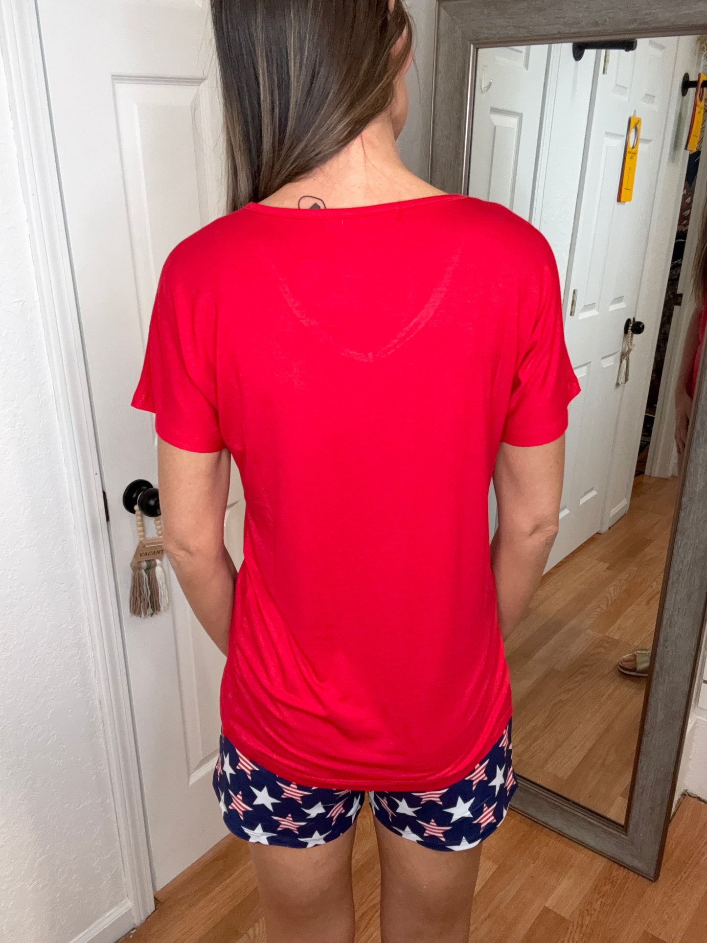 CHLOE TEE - RED - MICHELLE MAE