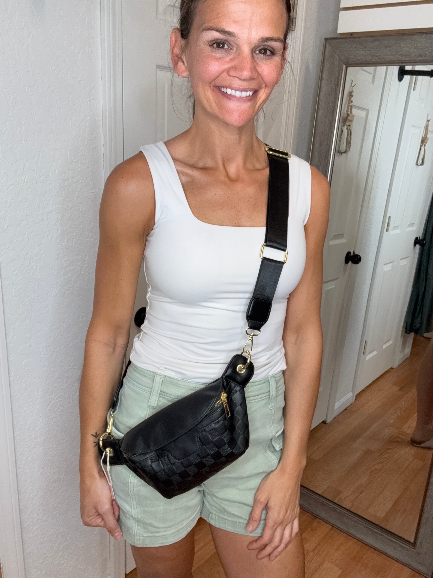 QUINCEY QUILTED SLING BAG CAMEL OR BLACK - ZENANA