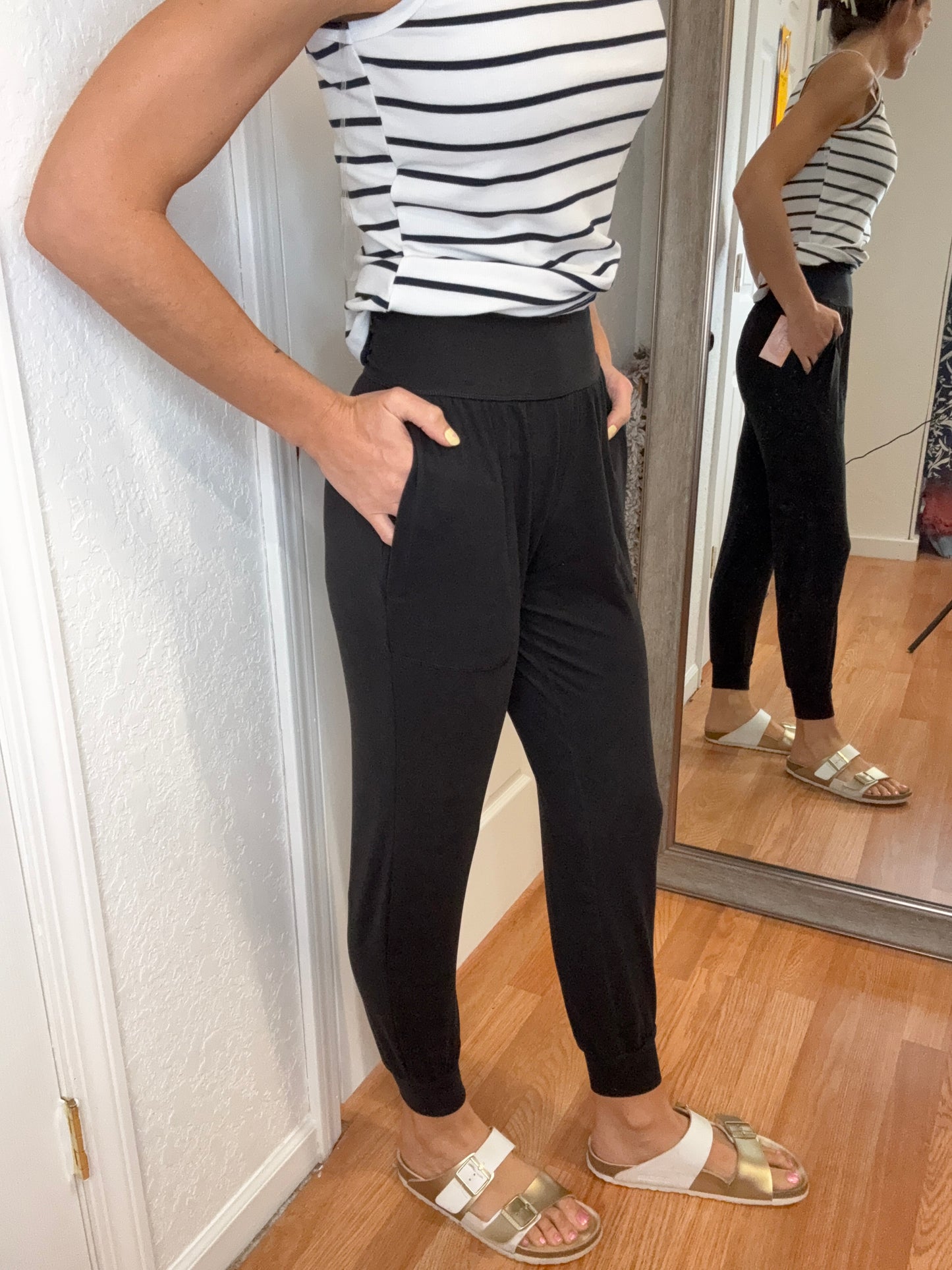 KENZIE - BLACK JOGGER LEGGINGS - RAE MODE