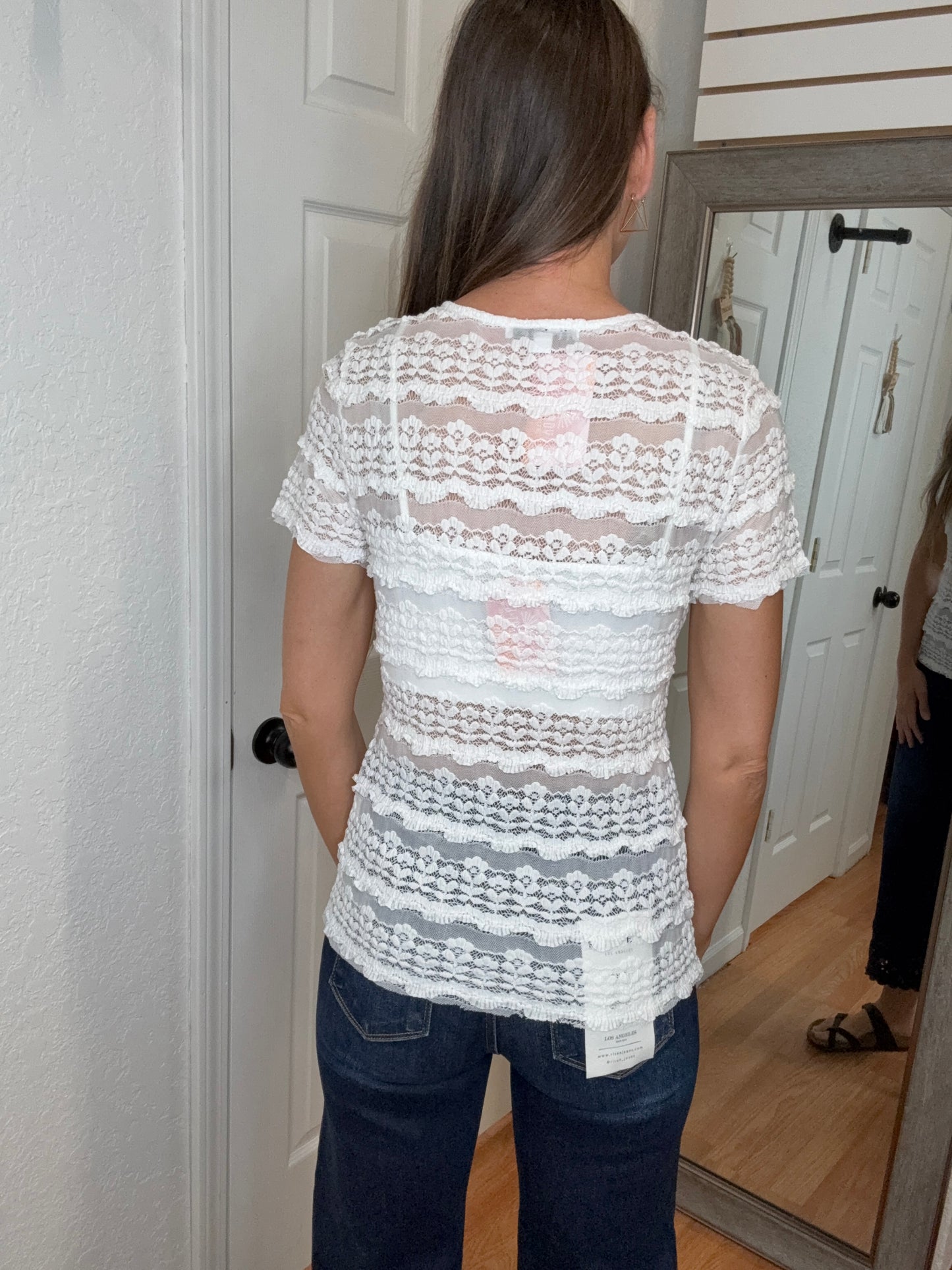 ROSALIE LACE TOP WHITE - BLAKELEY