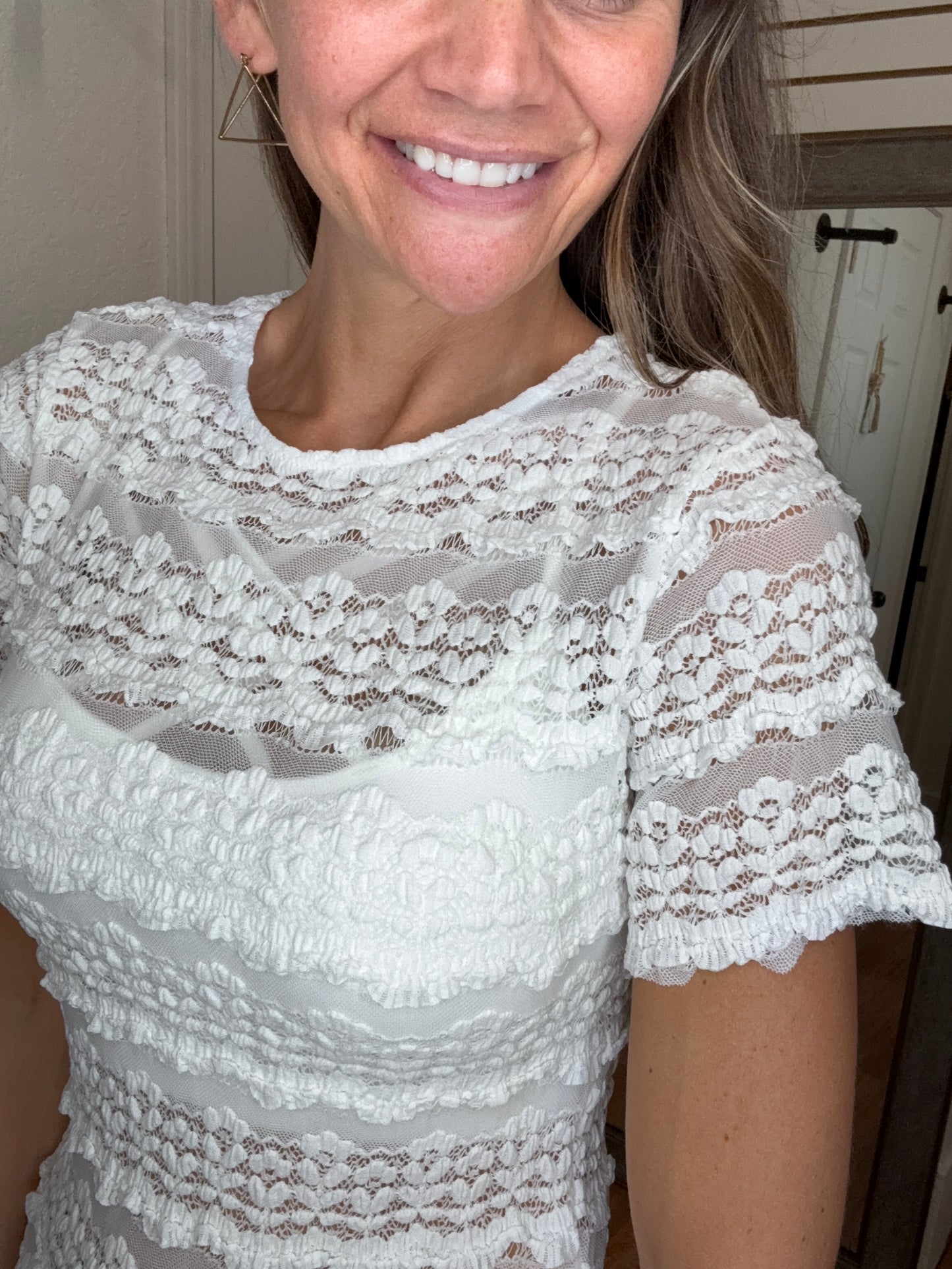 ROSALIE LACE TOP WHITE - BLAKELEY