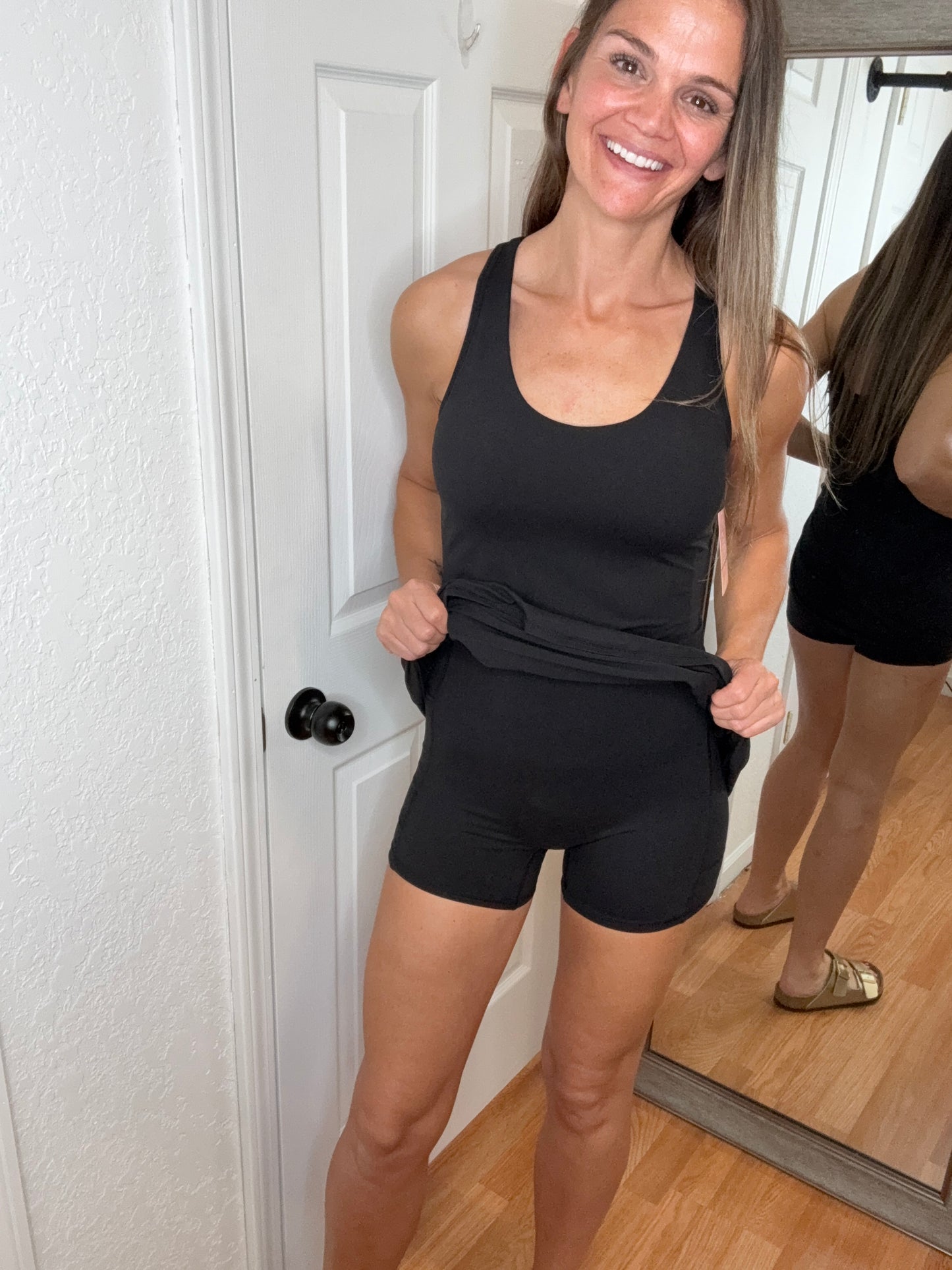 LENA TENNIS ROMPER DRESS BLACK - RAE MODE