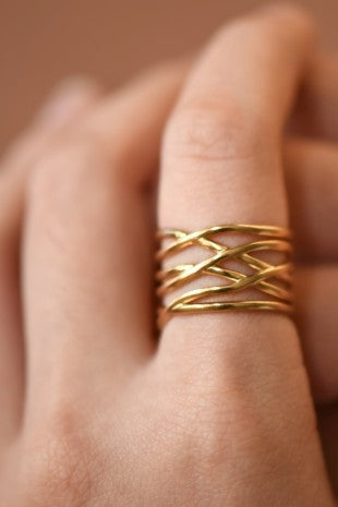 MAY ADJUSTABLE RING GOLD- MIA ACCESSORIES