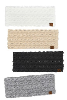 PEARL EMBELLISHMENT EAR WARMER - CC