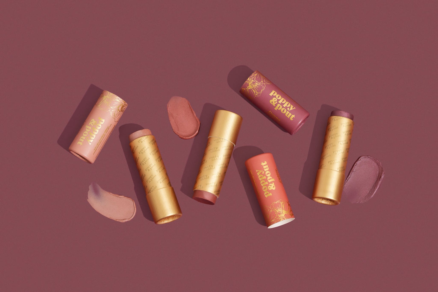 POPPY AND POUT NATURAL LIP BALM TINTS- MULTIPLE COLOR OPTIONS
