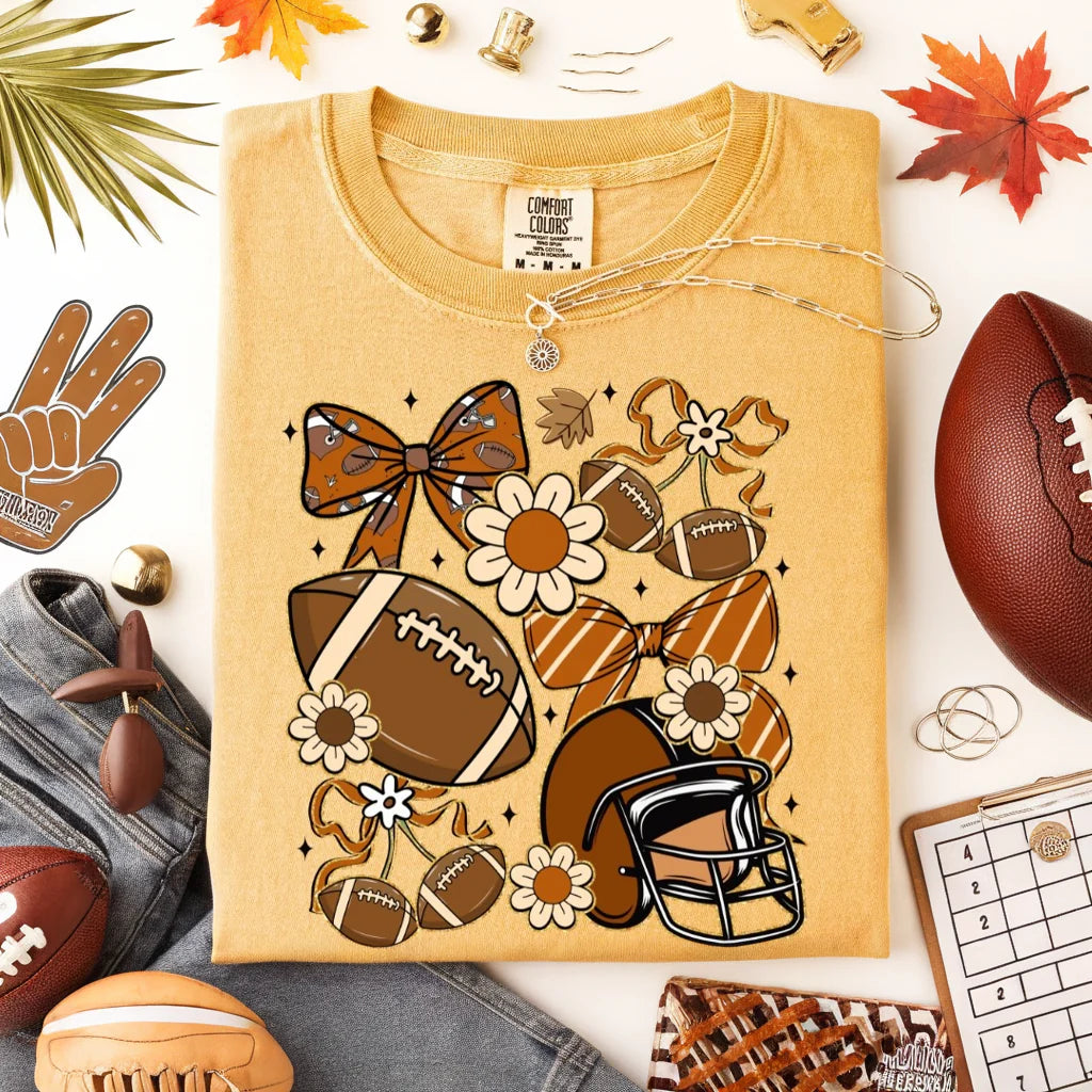 FLORAL FOOTBALL GRAPHIC TEE