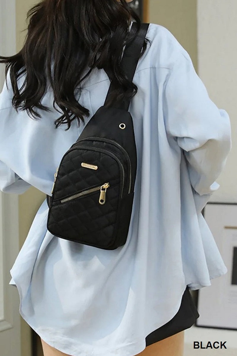 ESTER CROSSBODY SLING BAG - BLACK
