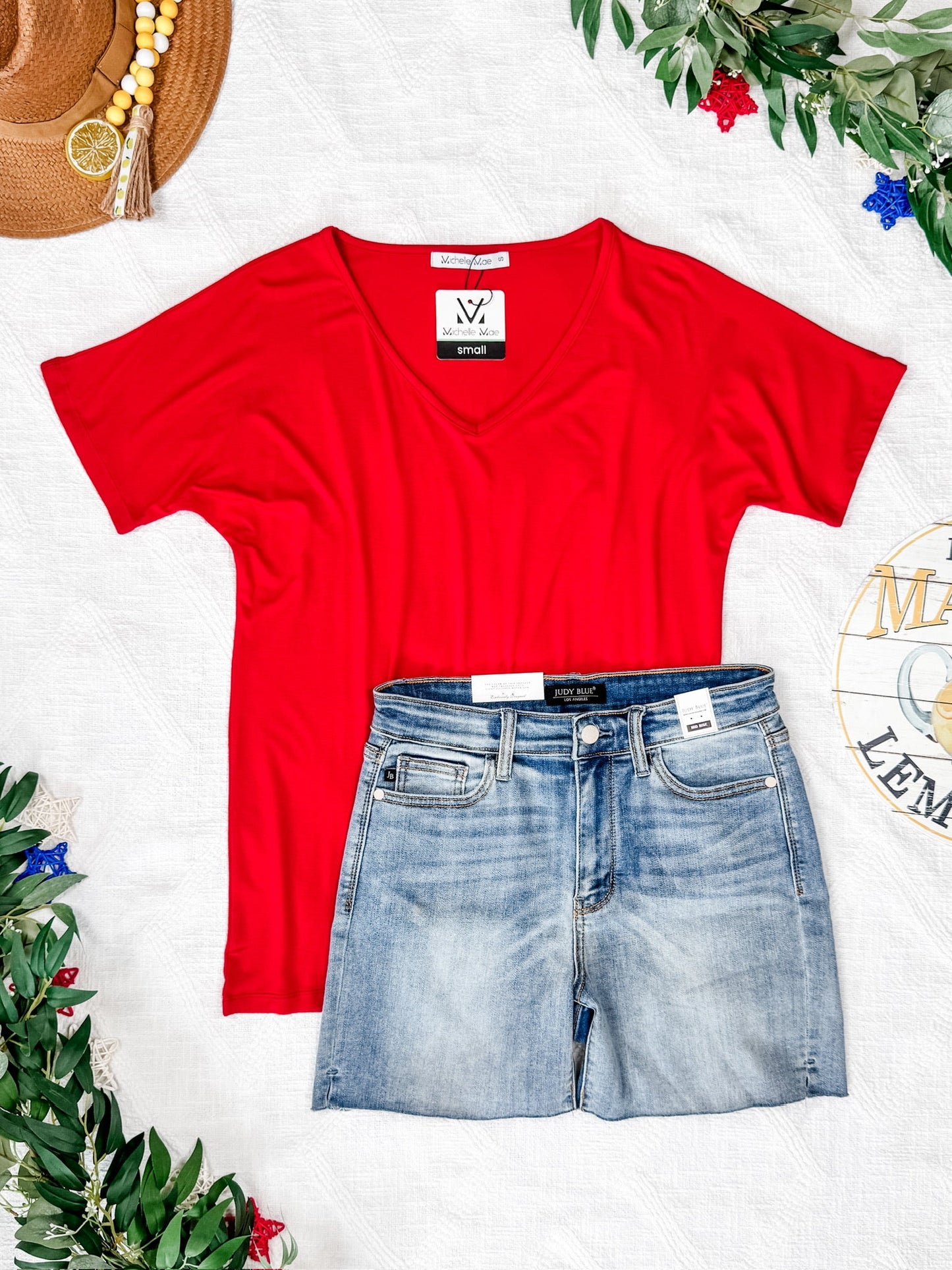 IN STOCK Chloe Cozy Tee - Red