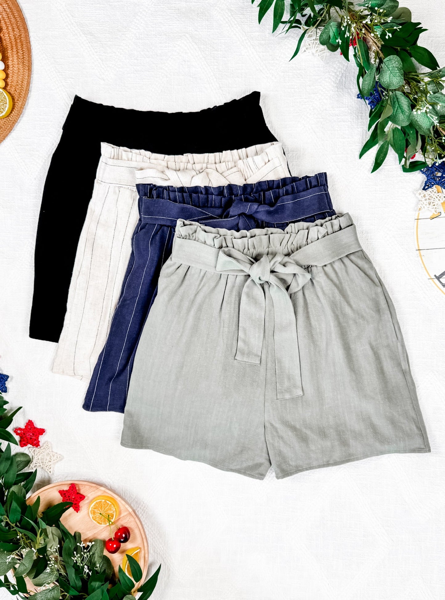 IN STOCK Libby Linen Shorts - Cream