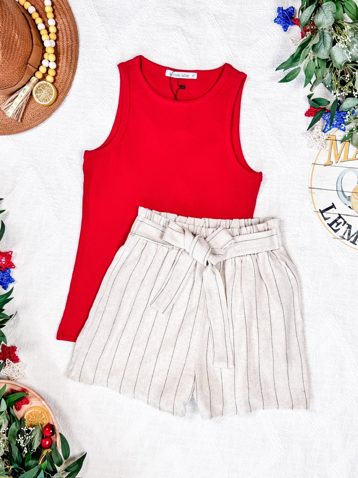 IN STOCK Libby Linen Shorts - Cream
