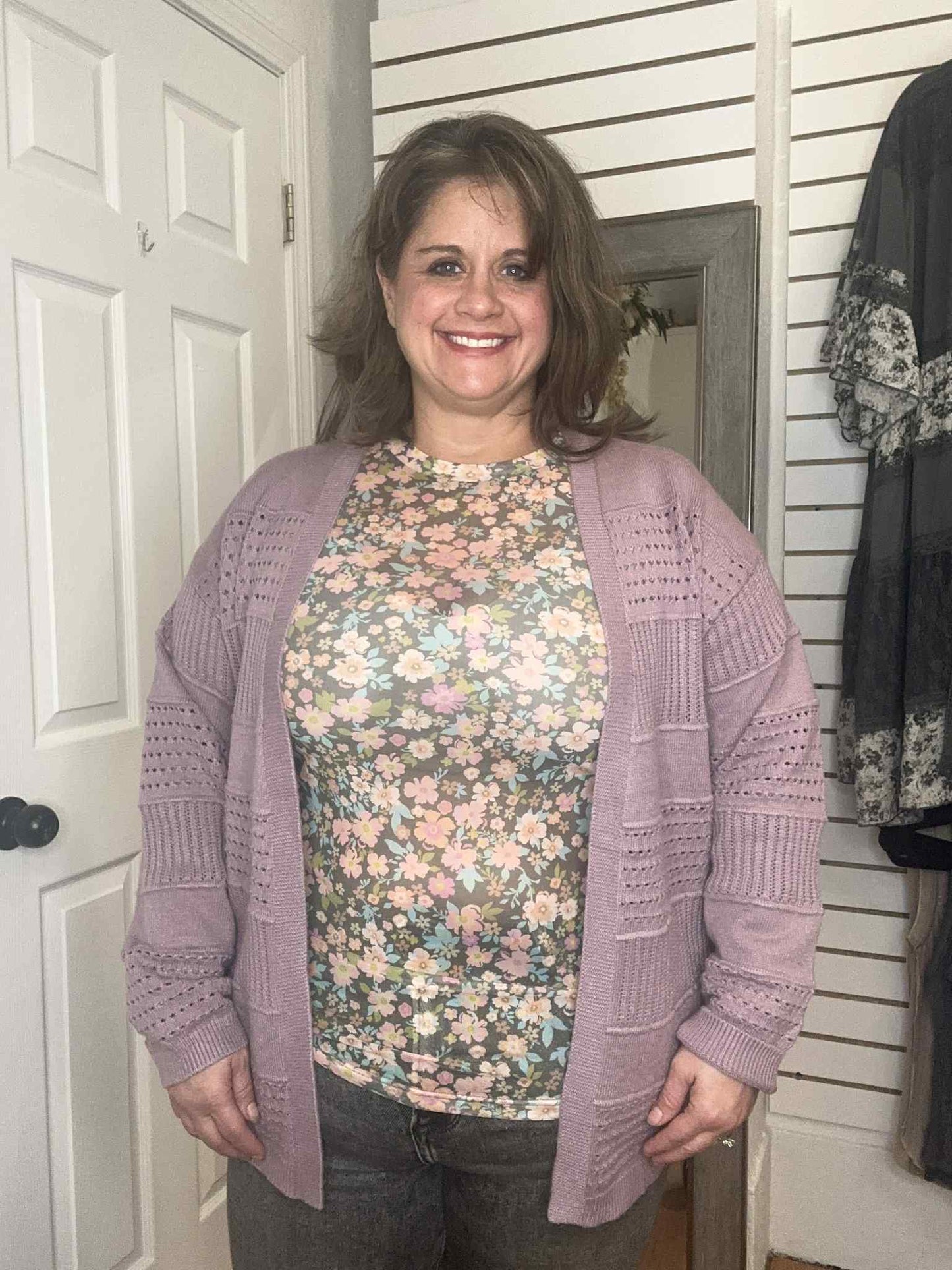 PRISCILLA CARDIGAN DARK LAVENDER - STACCATO