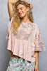 Farly Lace Detail Short Sleeve Top - Pol