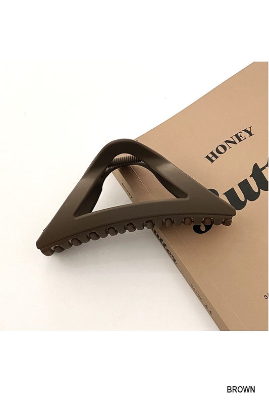 TRIANGLE HAIR CLAW CLIPS-Brown