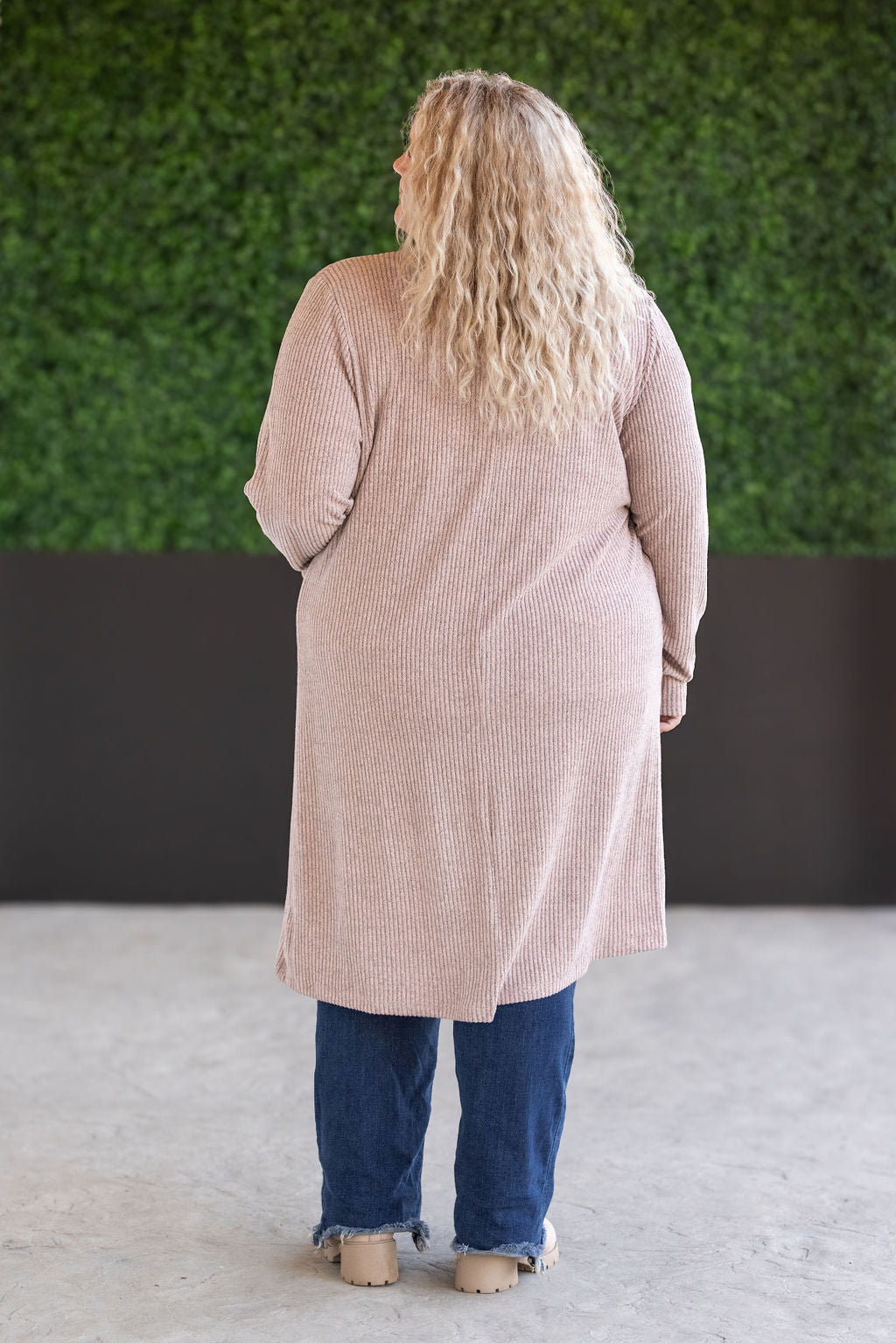 IN STOCK Colbie Ribbed Cardigan - Neutral Pink