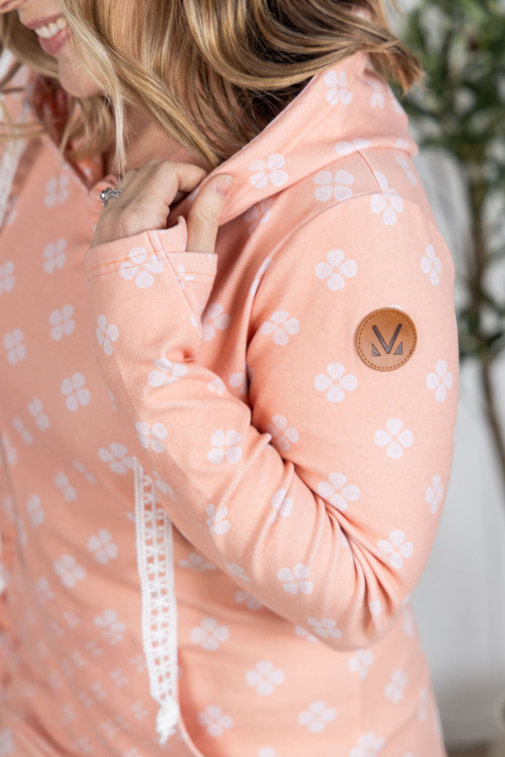 IN STOCK Hailey Pullover Hoodie - Coral Floral