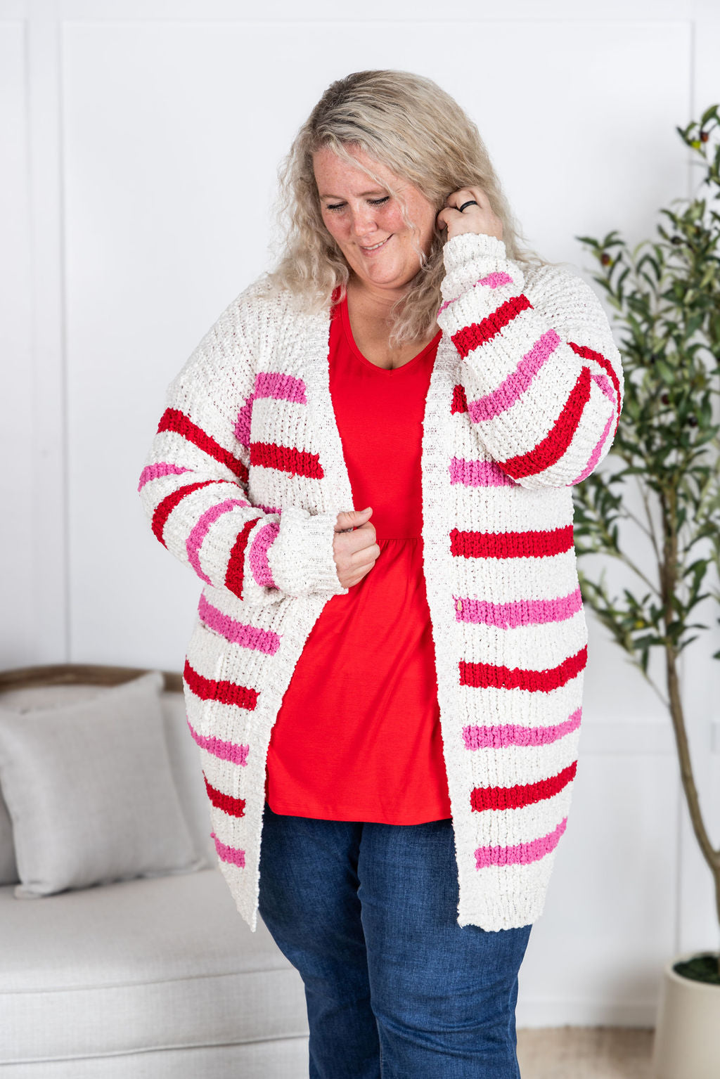 IN STOCK Valentine's Stripe Cardigan