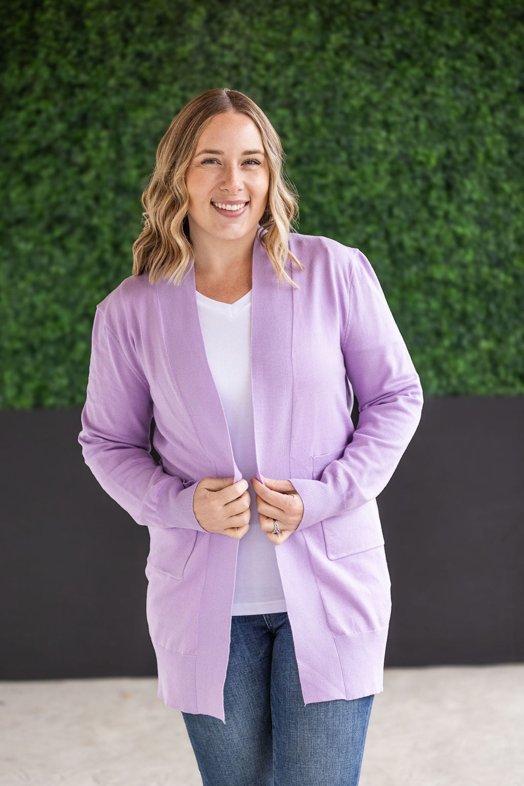 IN STOCK High Pocket Cardigan - Lavender FINAL SALE