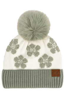 C.C Daisy Pom Beanie Sage - Hana