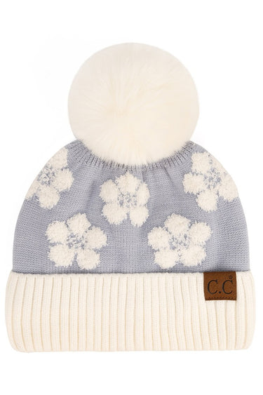 C.C Daisy Pom Beanie Blue- Hana