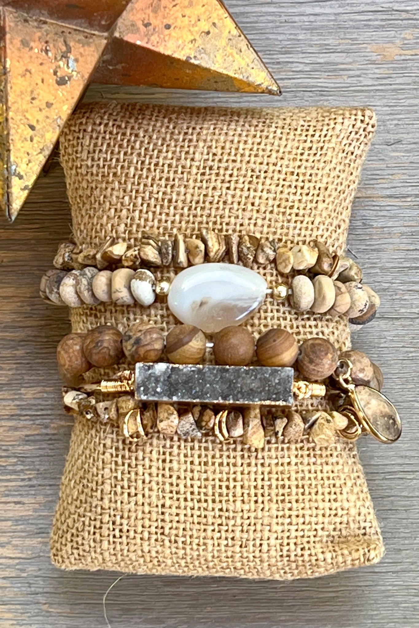 ELYSE STACKED STONE BRACELET - DYLAN JEWELRY