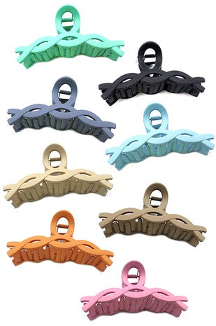 Solid Plastic Braided Claw Hair Clip