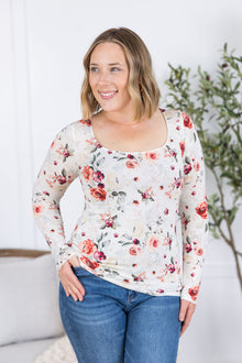 IN STOCK Alyssa Long Sleeve Top - Pink Bloom