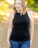 Tara Ribbed Tank - Black | Women's Tank Top