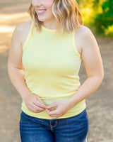 Tara Ribbed Tank - Yellow | Women's Tank Top
