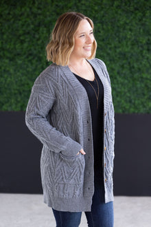 IN STOCK Brooks Button Sweater Cardigan - Grey