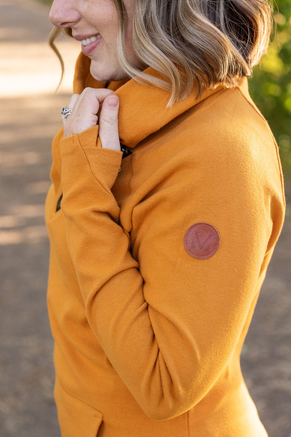 IN STOCK Classic Zoey ZipCowl Sweatshirt - Camel FINAL SALE