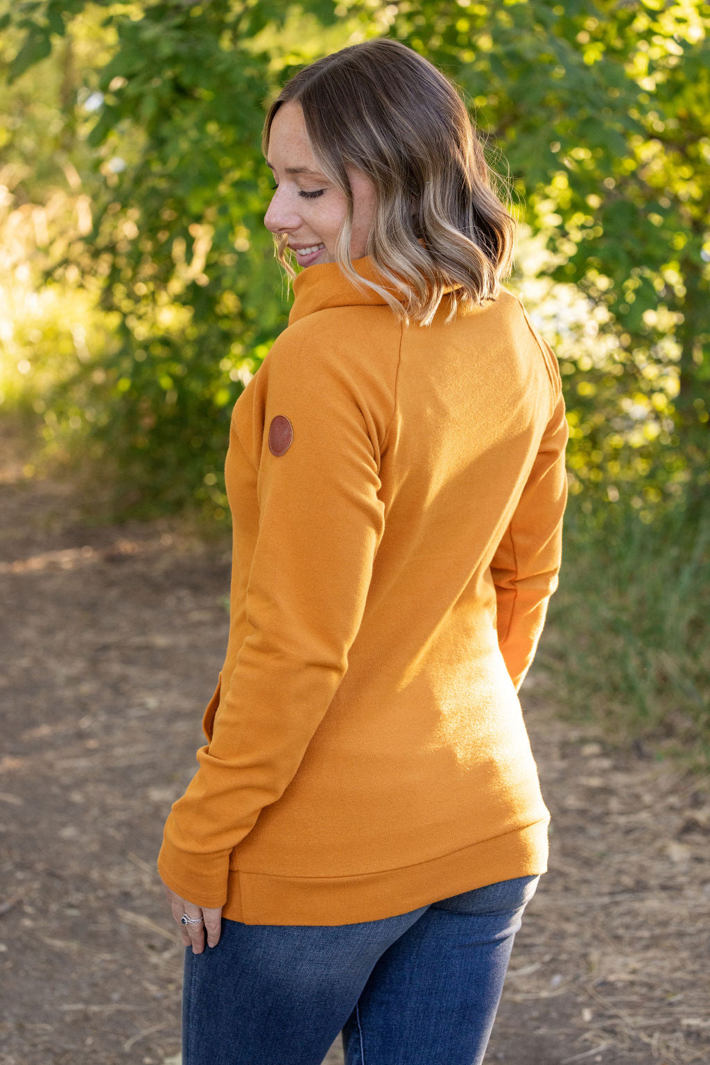 IN STOCK Classic Zoey ZipCowl Sweatshirt - Camel FINAL SALE