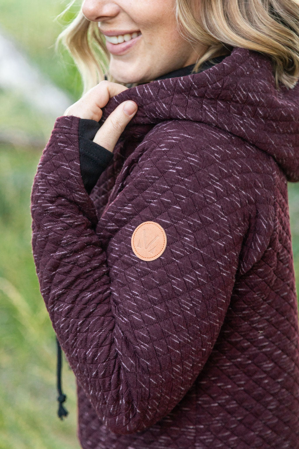 IN STOCK Sawyer Singlehood - Quilted Burgundy | Women's Hoodie FINAL SALE