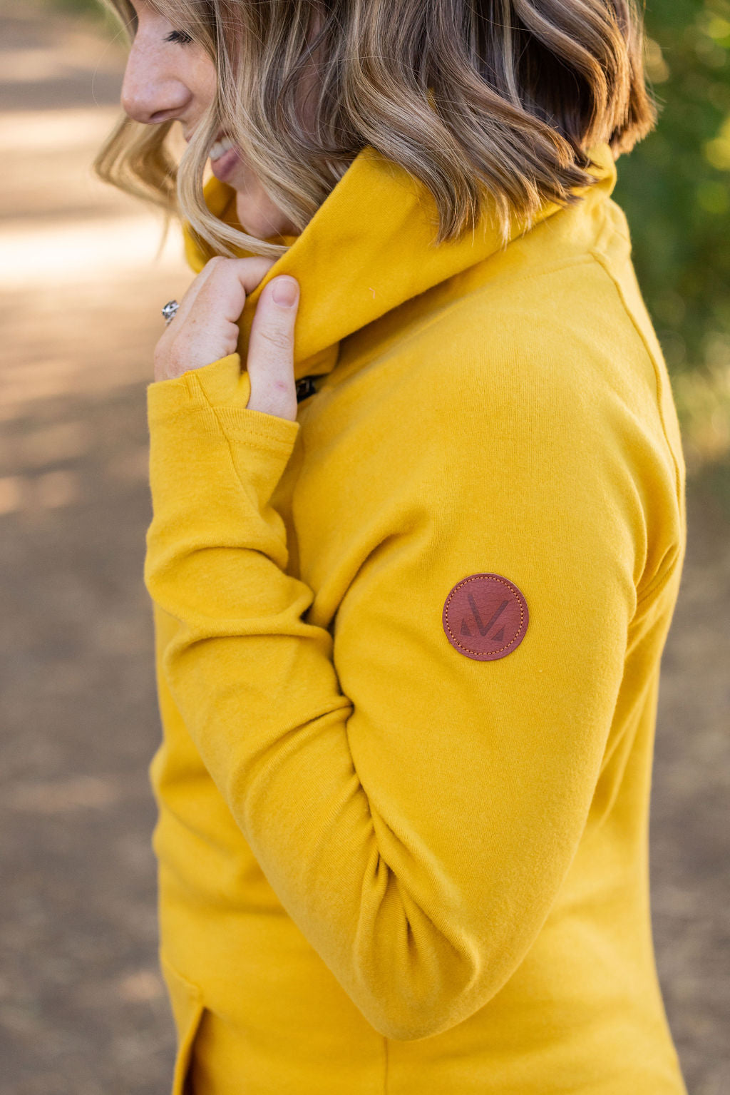 IN STOCK Classic Zoey ZipCowl Sweatshirt - Mustard FINAL SALE