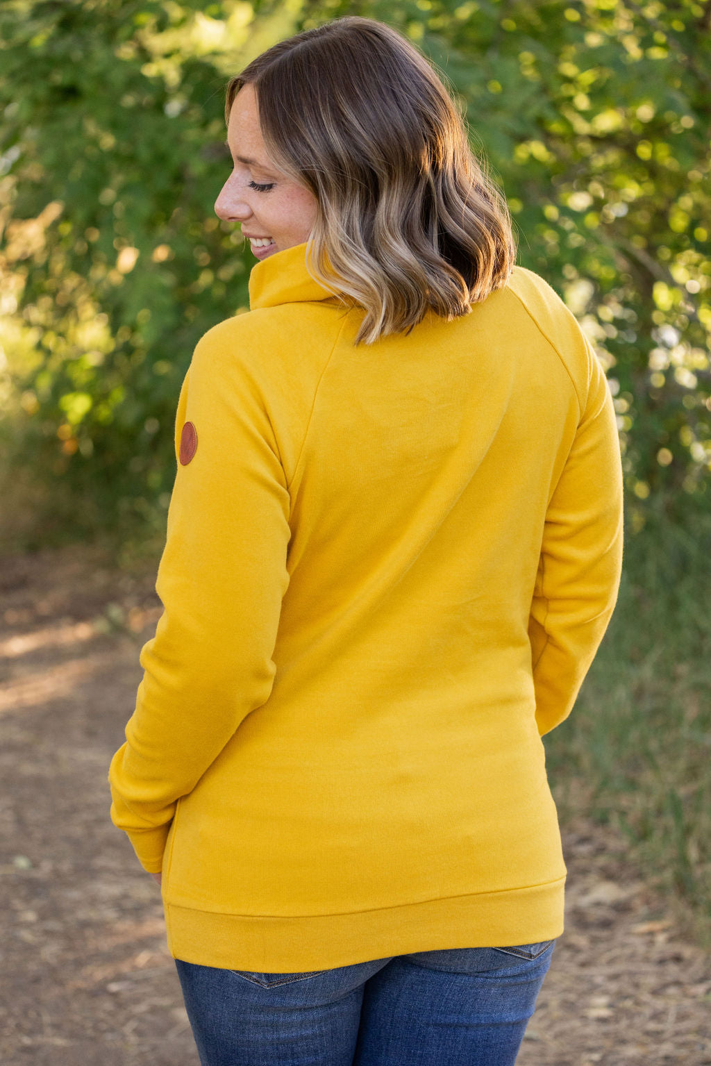 IN STOCK Classic Zoey ZipCowl Sweatshirt - Mustard FINAL SALE