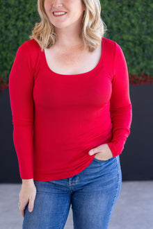 IN STOCK Alyssa Long Sleeve Top - Red