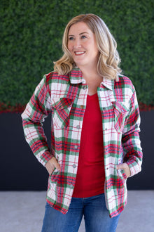 IN STOCK Norah Plaid Shacket - Christmas Plaid