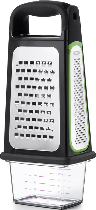 Good Grips Etched Box Grater With Removable Zester- OXO