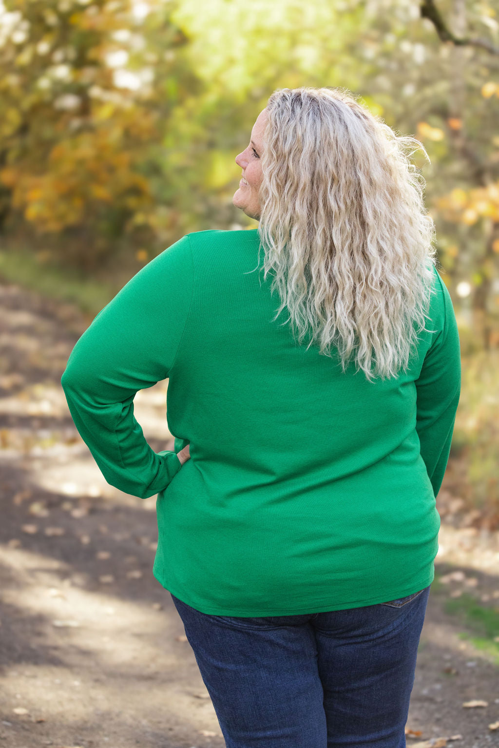 IN STOCK Leah Long Sleeve Top - Green