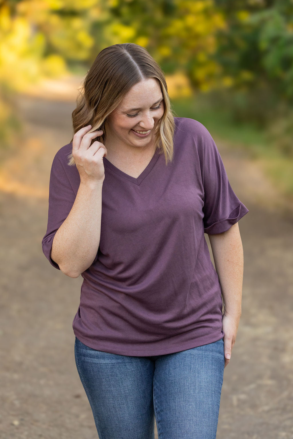 IN STOCK Selene Relaxed Top - Amethyst FINAL SALE