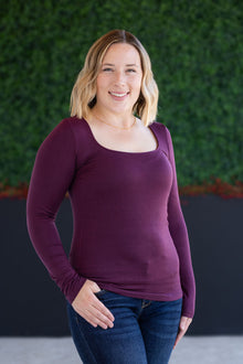 IN STOCK Alyssa Long Sleeve Top - Plum