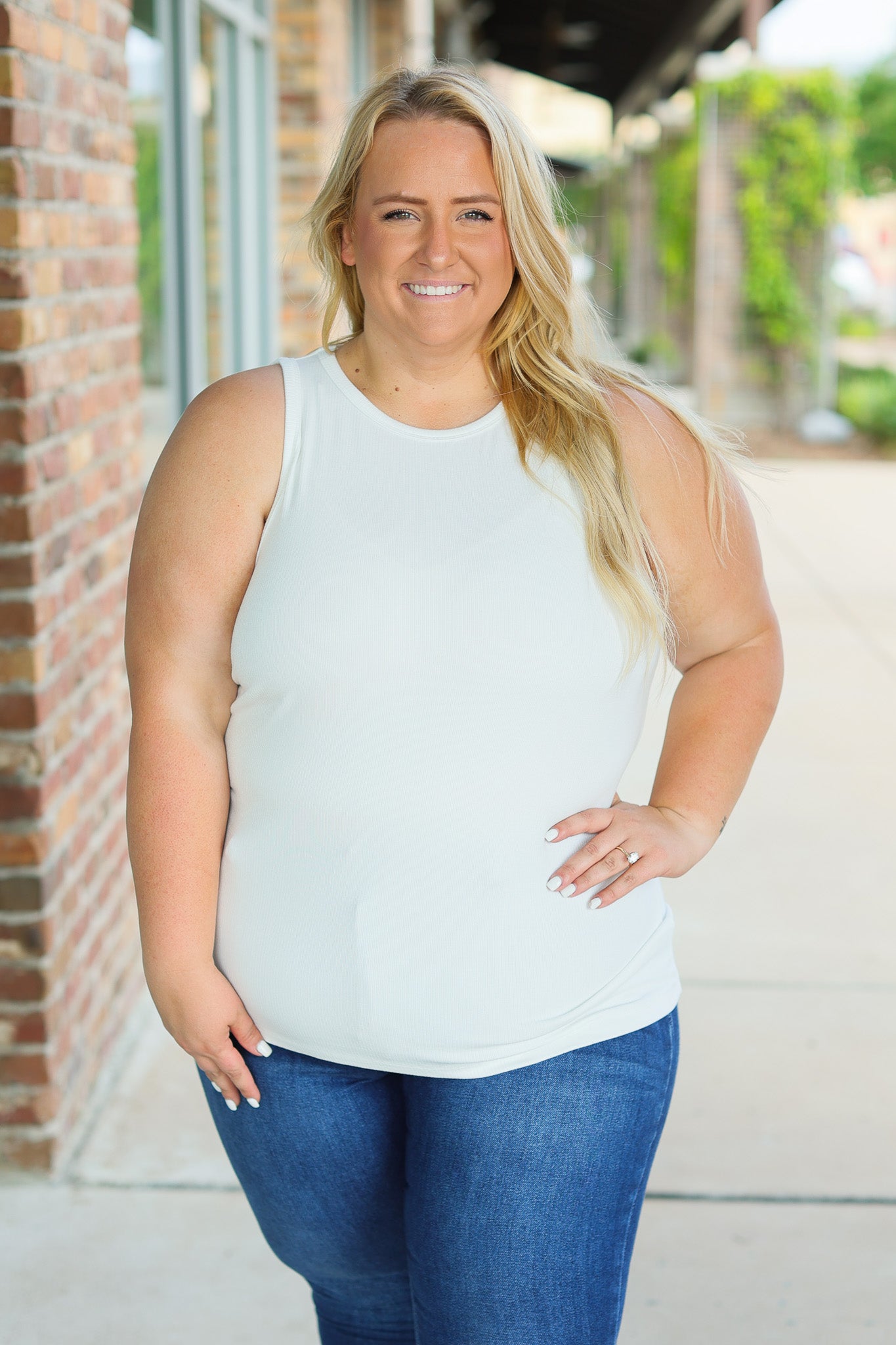 IN STOCK Tara Ribbed Tank - White | Women's Tank Top