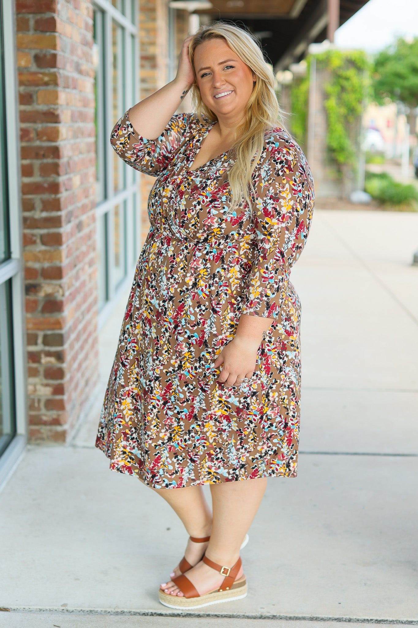 IN STOCK Taylor Dress - Mocha Floral | Women's Dress