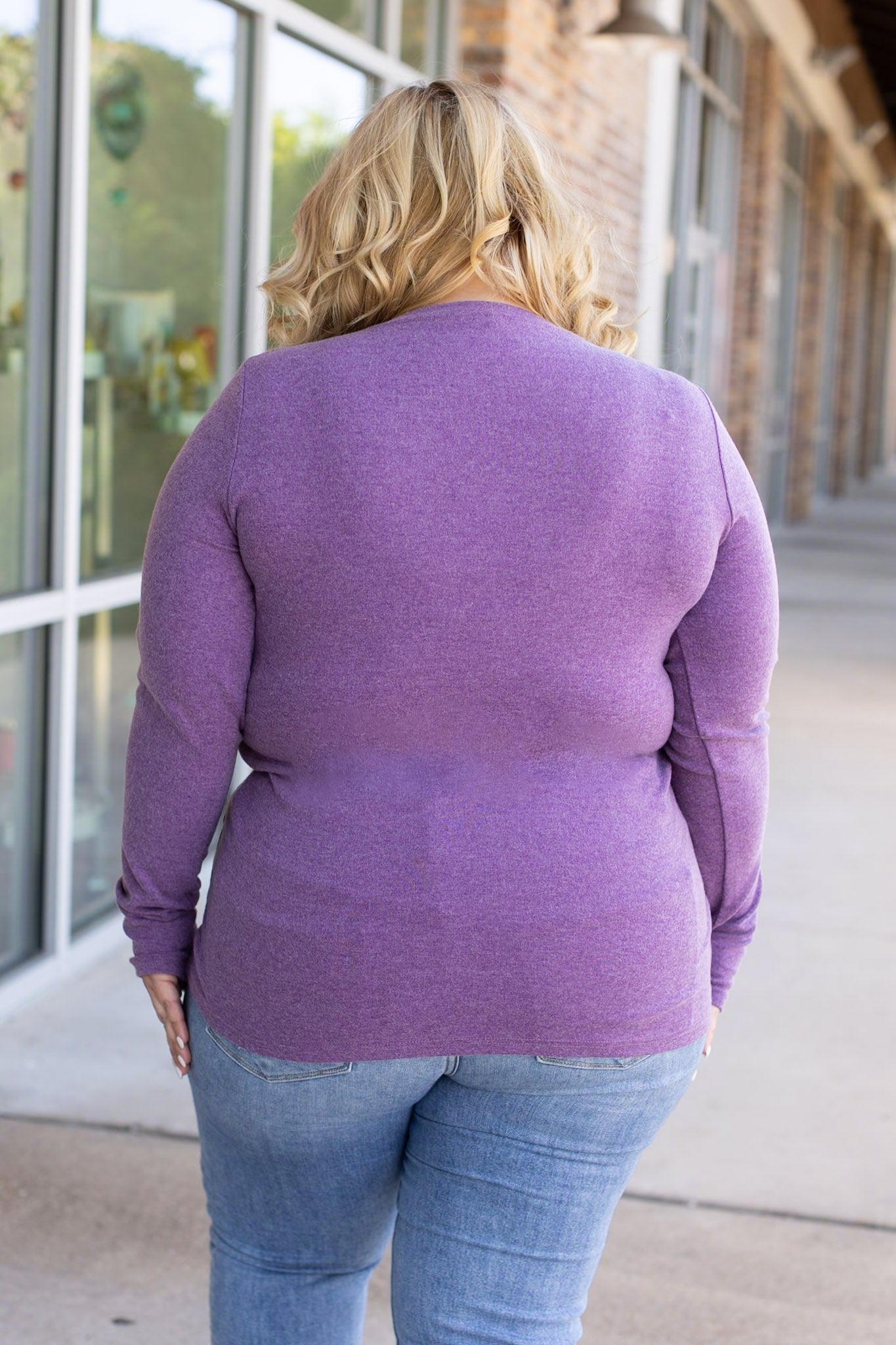 IN STOCK Leah Long Sleeve Top - Purple | Women's Casual Top